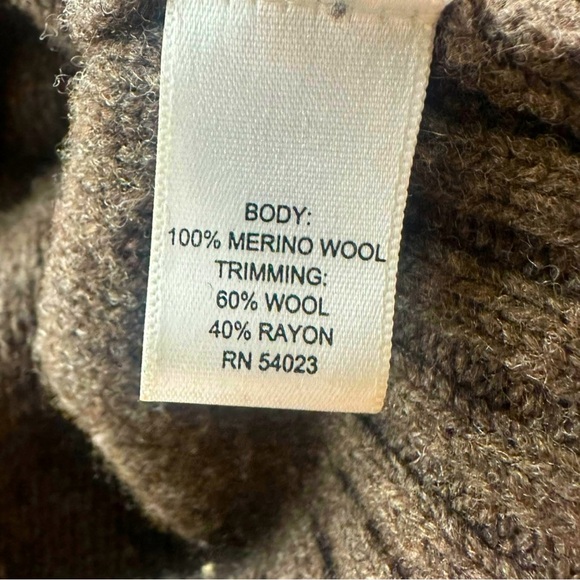 Banana Republic Extra-Fine Merino Wool Zip Taupe Brown Cardigan Sweater XL - Picture 10 of 11